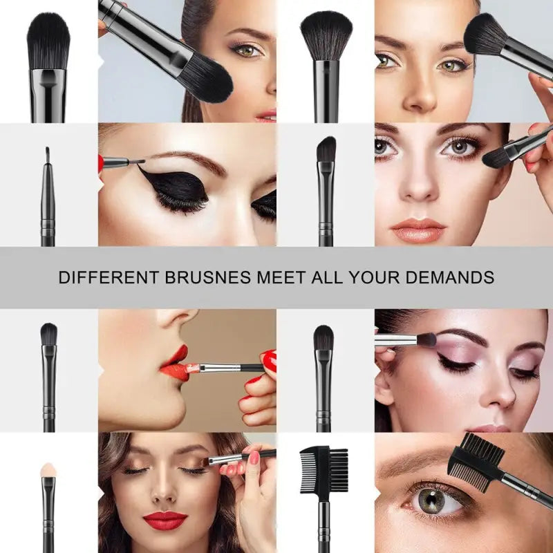 different makeup brushes for the eyes