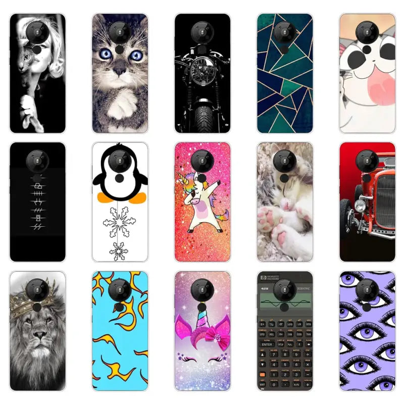 a collection of phone cases