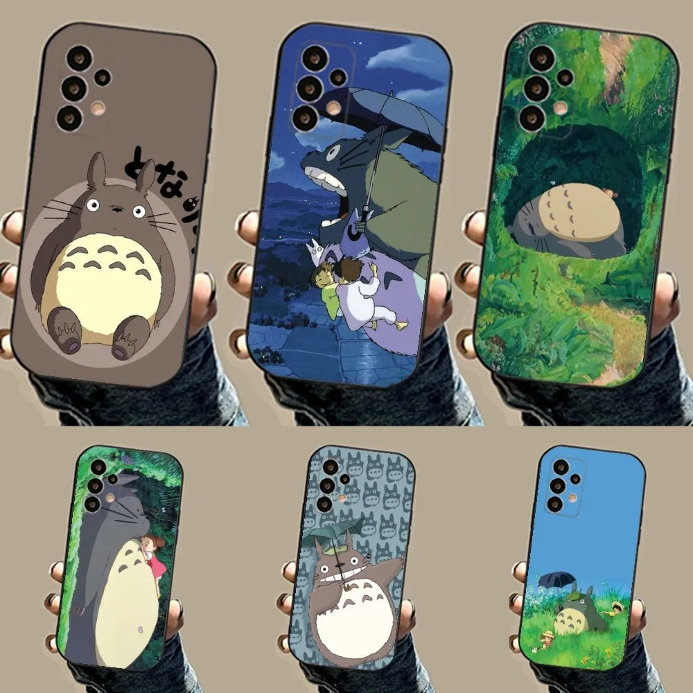 Totoro Anime Cartoon Phone Case For Samsung S24 S23 S22 S21 S10 S9 Note20 Ultra Lite 5G Plus FE Soft Silicone Cover