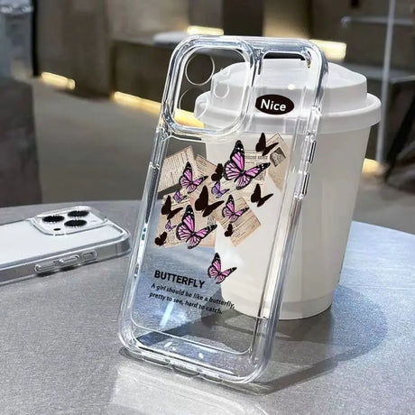 a phone case with butterflies on it