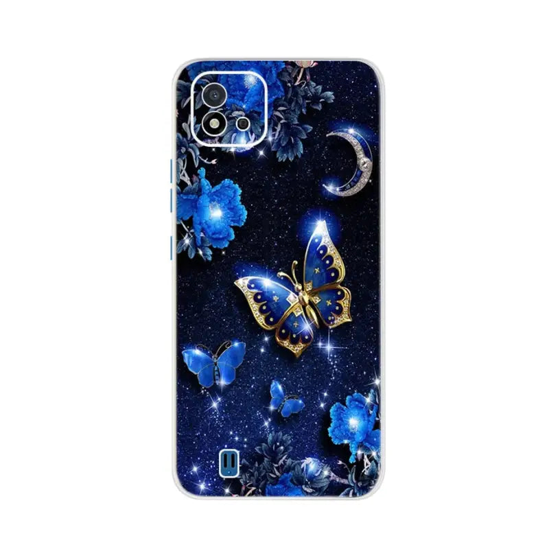 butterfly and flowers phone case