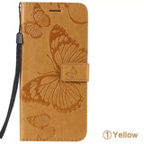 butterfly leather wallet case for iphone 6