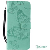butterfly leather wallet case for samsung s9