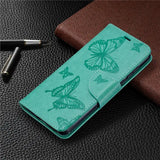 butterfly leather wallet case for iphone