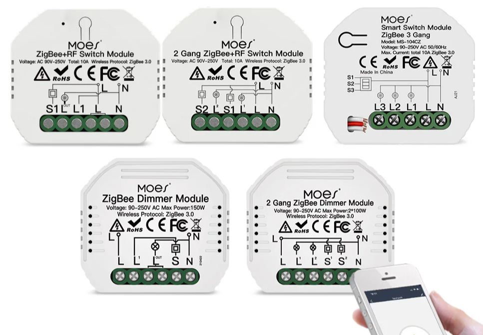 Tuya ZigBee Smart Light Relay Switch Module - WiFi Control via SmartLife Google Alexa Apps