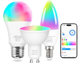 Tuya Zigbee Smart LED Light Bulbs E27 E14 GU10 - Dimmable RGB Wifi Controlled via SmartLife Google Alexa Apps