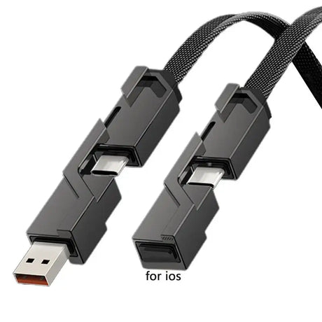 a close up of two usb cables connected to each other