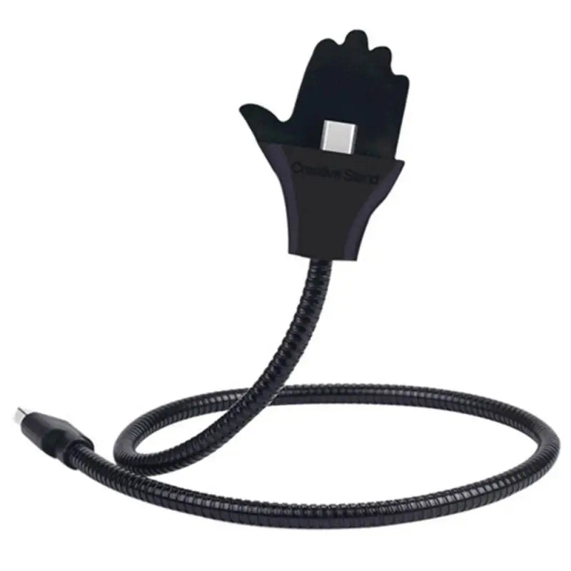 a usb cable with a black cord