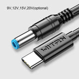 a usb cable with a blue connector