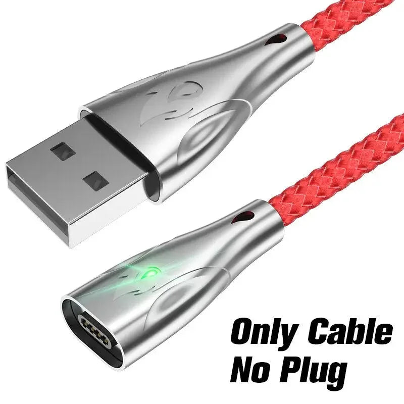 a usb cable with a red braiding cord