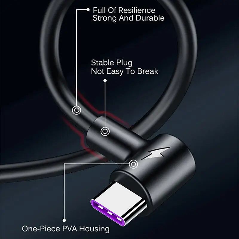 the usb cable connected to a charging device