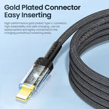 a black and white cable with a gold connector