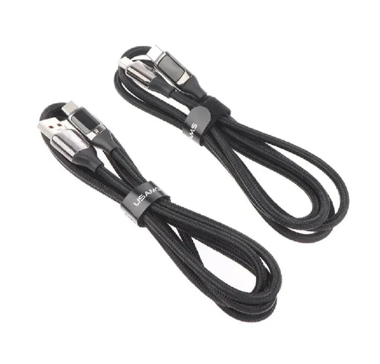 a pair of black leather rope with silver clasps