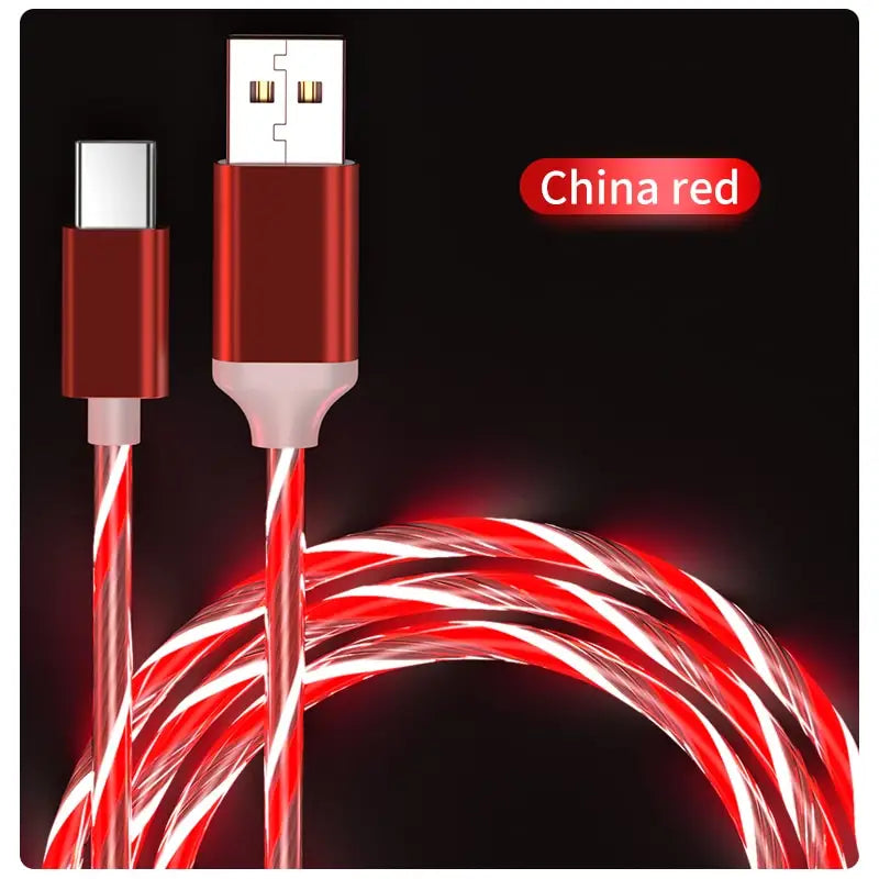 a close up of a red and white cable connected to a phone