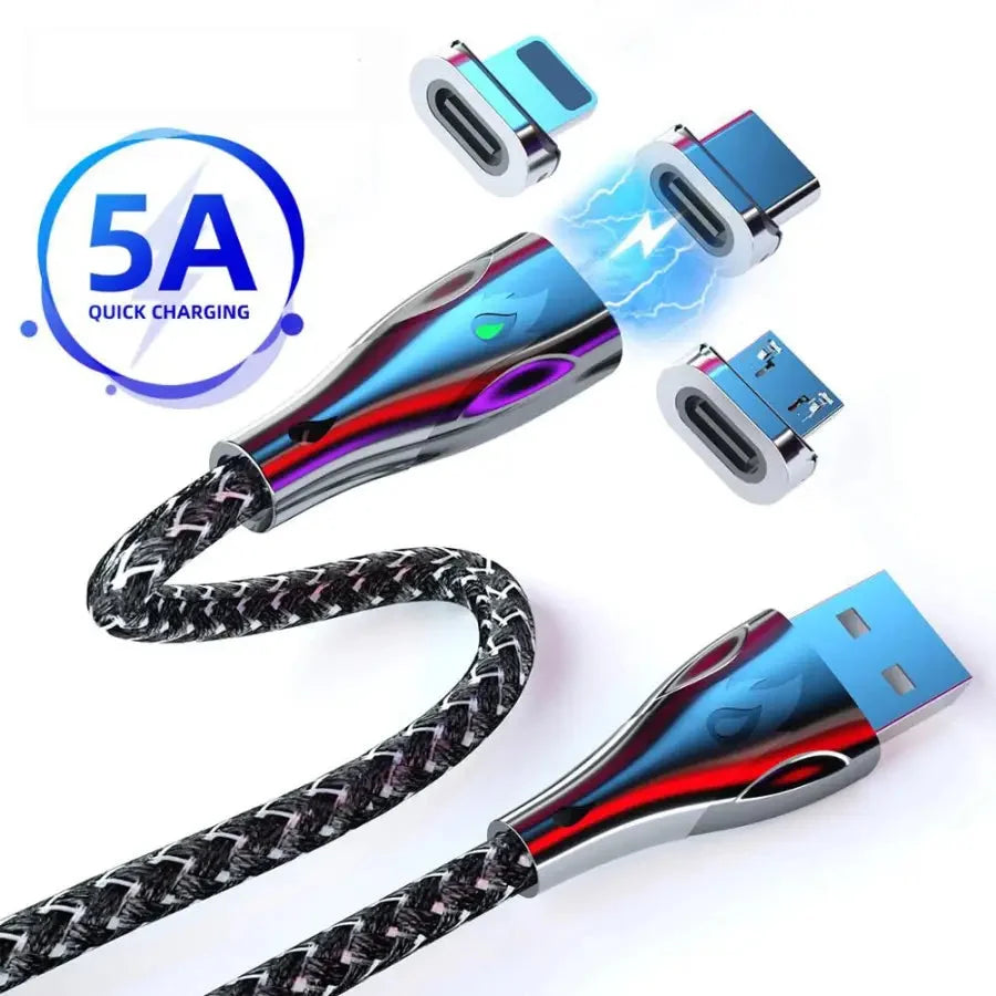 a usb cable with a lightning design on it