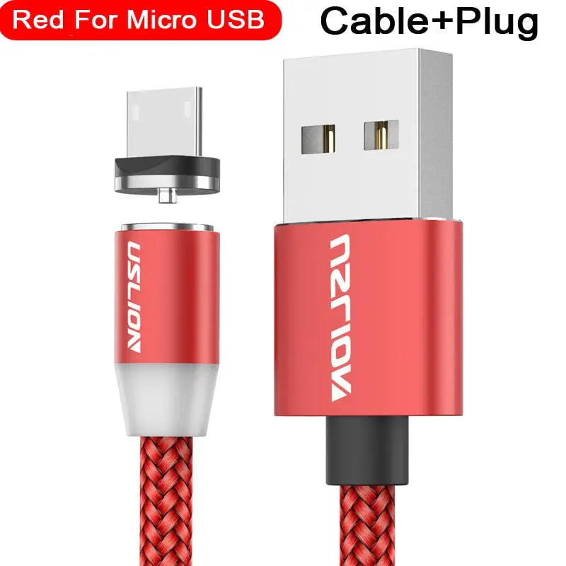 usb cable with red braid for micro usb cable