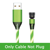 a green cable with the words, only use a usb cable