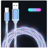 a usb cable with a glowing glow on it