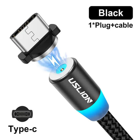 u - flow usb cable type - c type - c black 1m