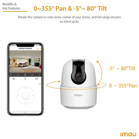 The camera is connected to a smart home