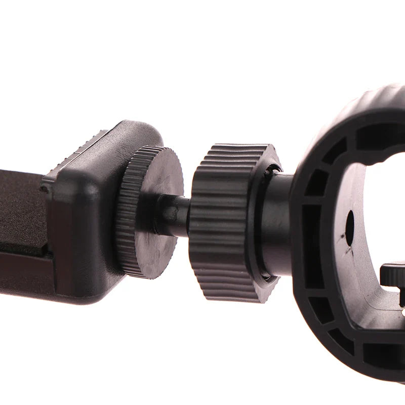 Camera lens mount or adapter with geared adjustment rings.