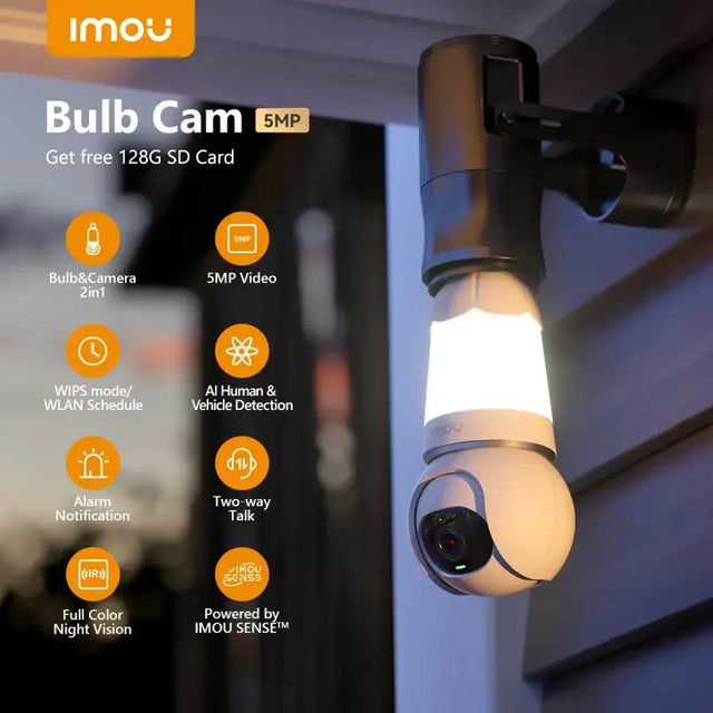 the camera is mounted on the outside of a house