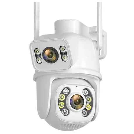 The camera is shown with two cameras