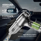 The car charger is attached to the dashboard