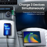 A car charger with a charging station