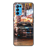 a car in the city with neon lights on it phone case