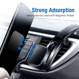 the car phone holder is attached to the dashboard