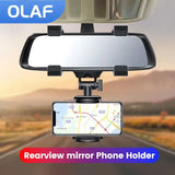 Car rearview mirror phone holder