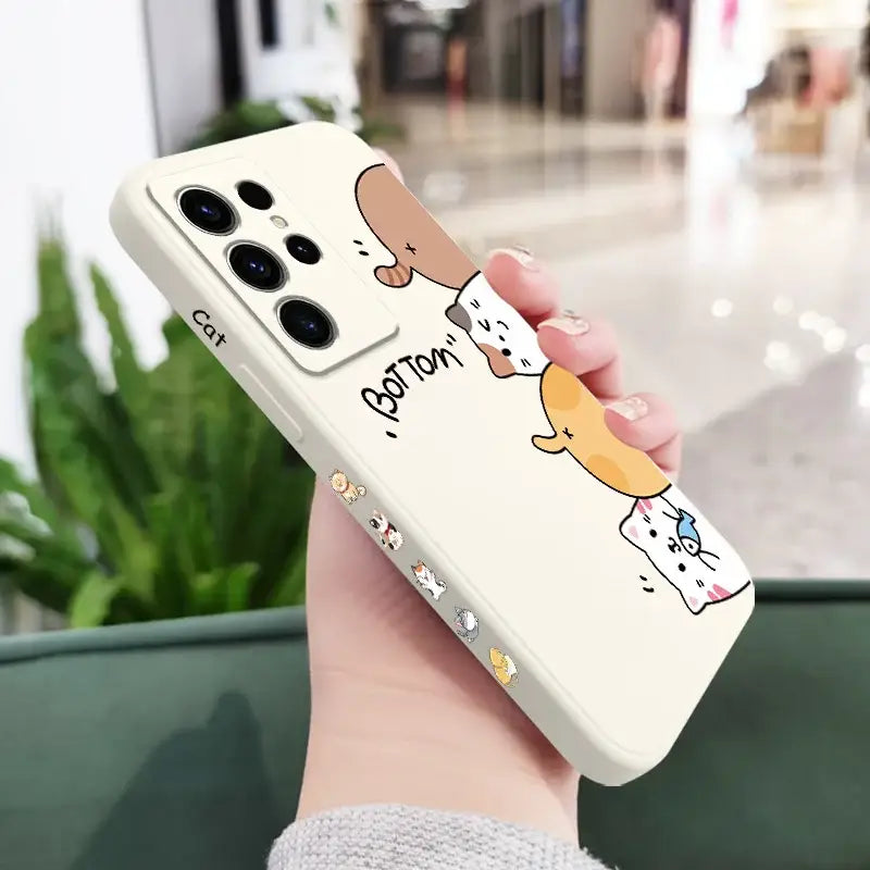 cartoon cat phone case