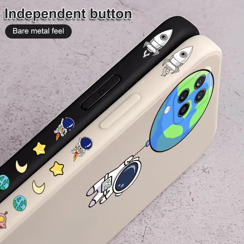 cartoon space phone case for iphone