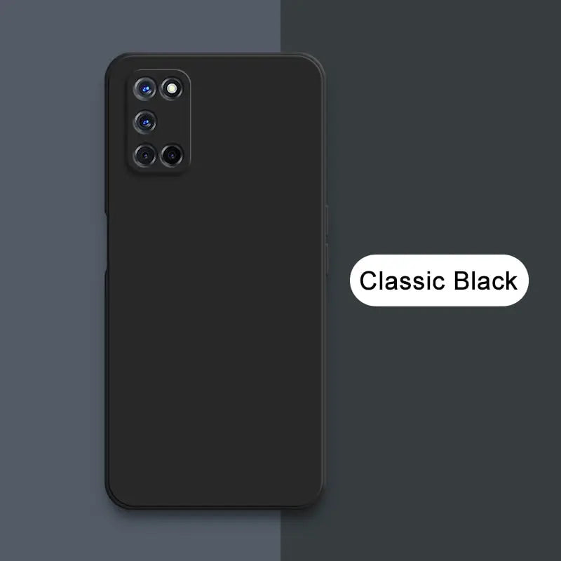 the back of a black iphone case with the text classic black