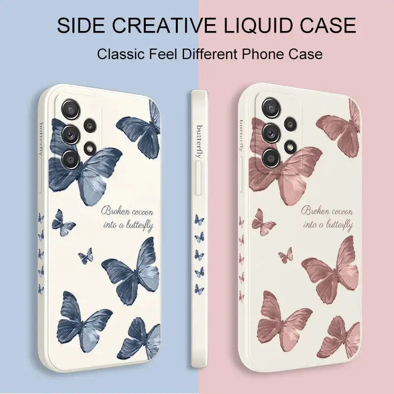 The case is designed to look like butterflies