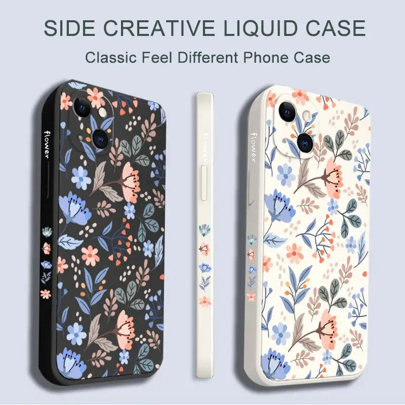 The case is designed to look like a floral pattern