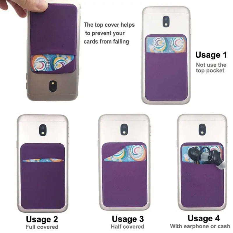 the case is made from a soft purple material and features a clear back with a colorful swirl design