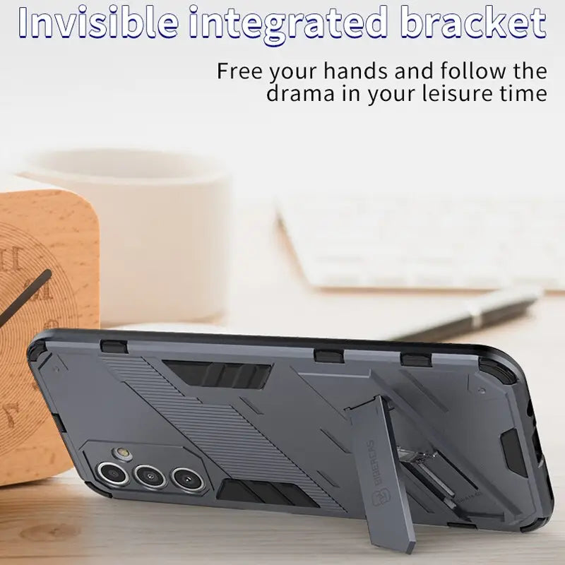 the case is made from flexible material and has a built back