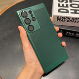 the case is made from a green plastic material