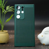 the case is made from a green plastic material