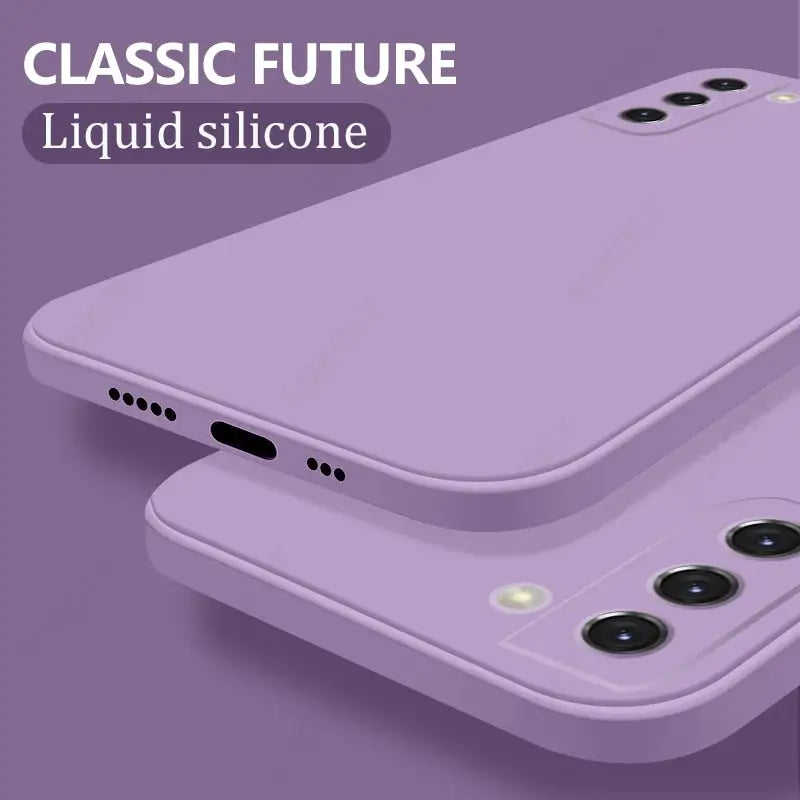 the case is made from a soft, light purple plastic