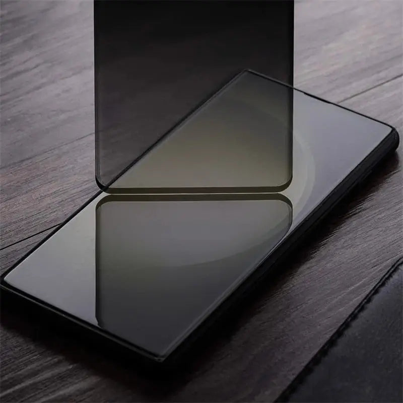 a smartphone with a glass screen on top