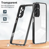 the back of a black iphone case with a transparent back
