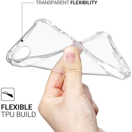 a hand holding a clear plastic case