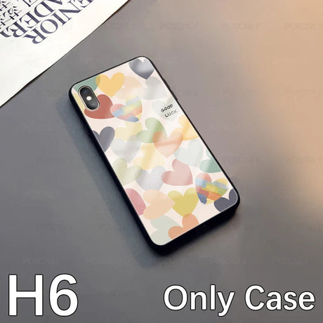 the case is made from plastic and has a colorful pattern