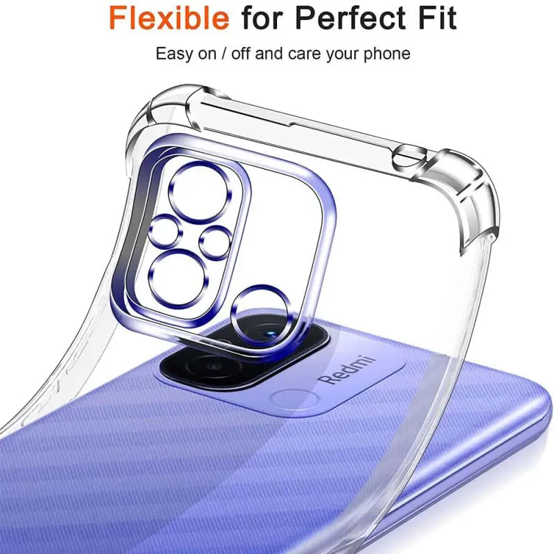 the case is made from clear plastic and has a clear back with a clear back