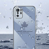 a clear case with water droplets on it