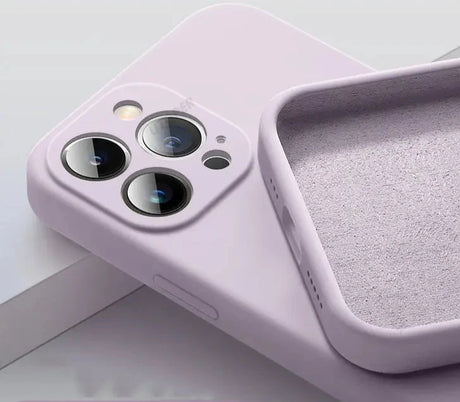 the case is made from a soft, light pink material