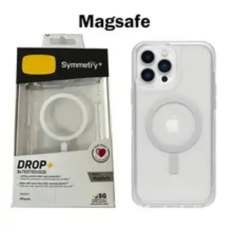 The case is white and has a yellow button